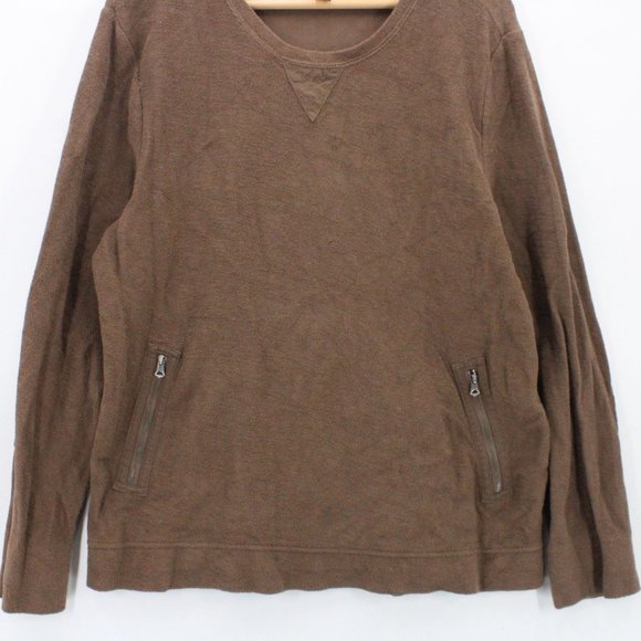LRL Lauren Jeans Co. Ralph Lauren Shirt Mens Brown Pullover Long Sleeve XL - Picture 4 of 9